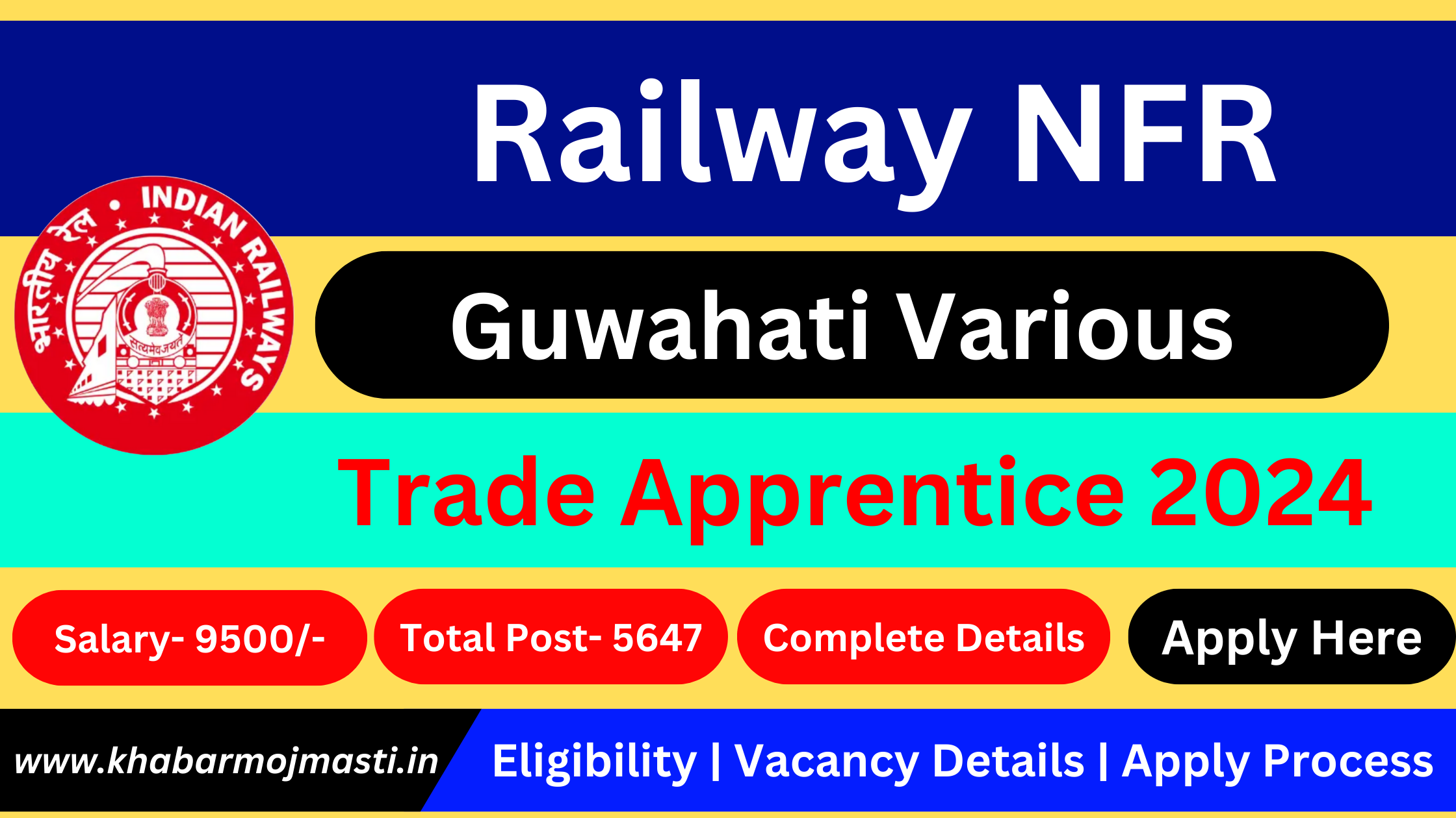 Railway NFR Guwahati Various Trade Apprentice 2024: 5647 Post के लिए इस तरह से आवेदन करे