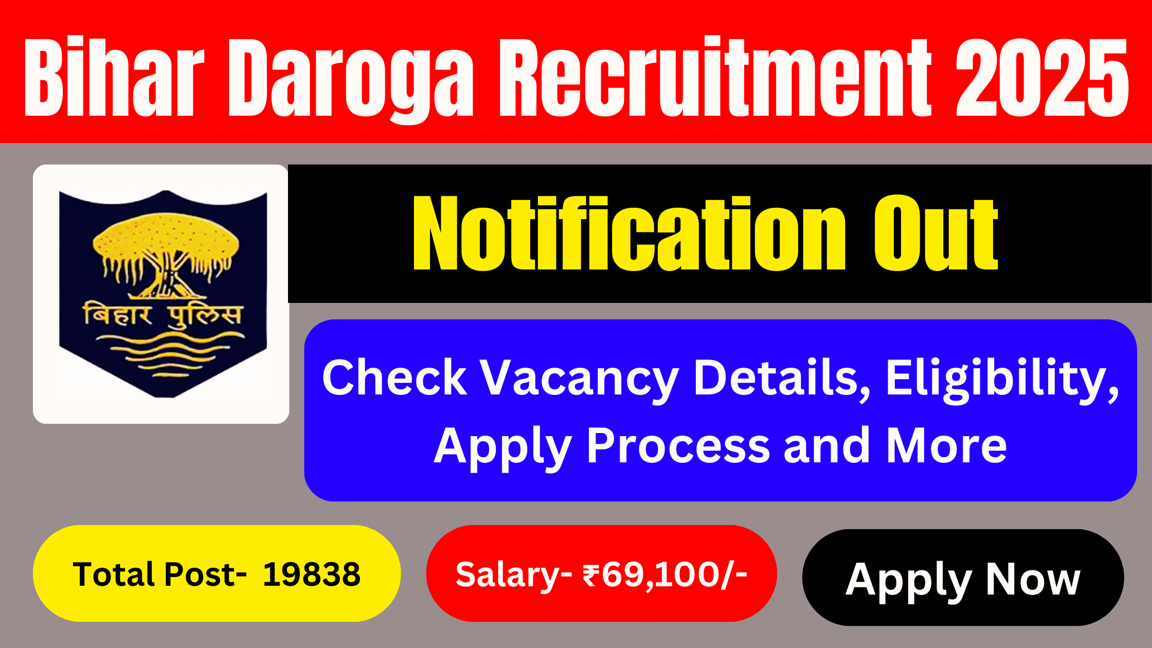 Bihar Daroga Recruitment 2025 Notification Out: Check Eligibility, Vacancy Details, Apply Process and Salary
