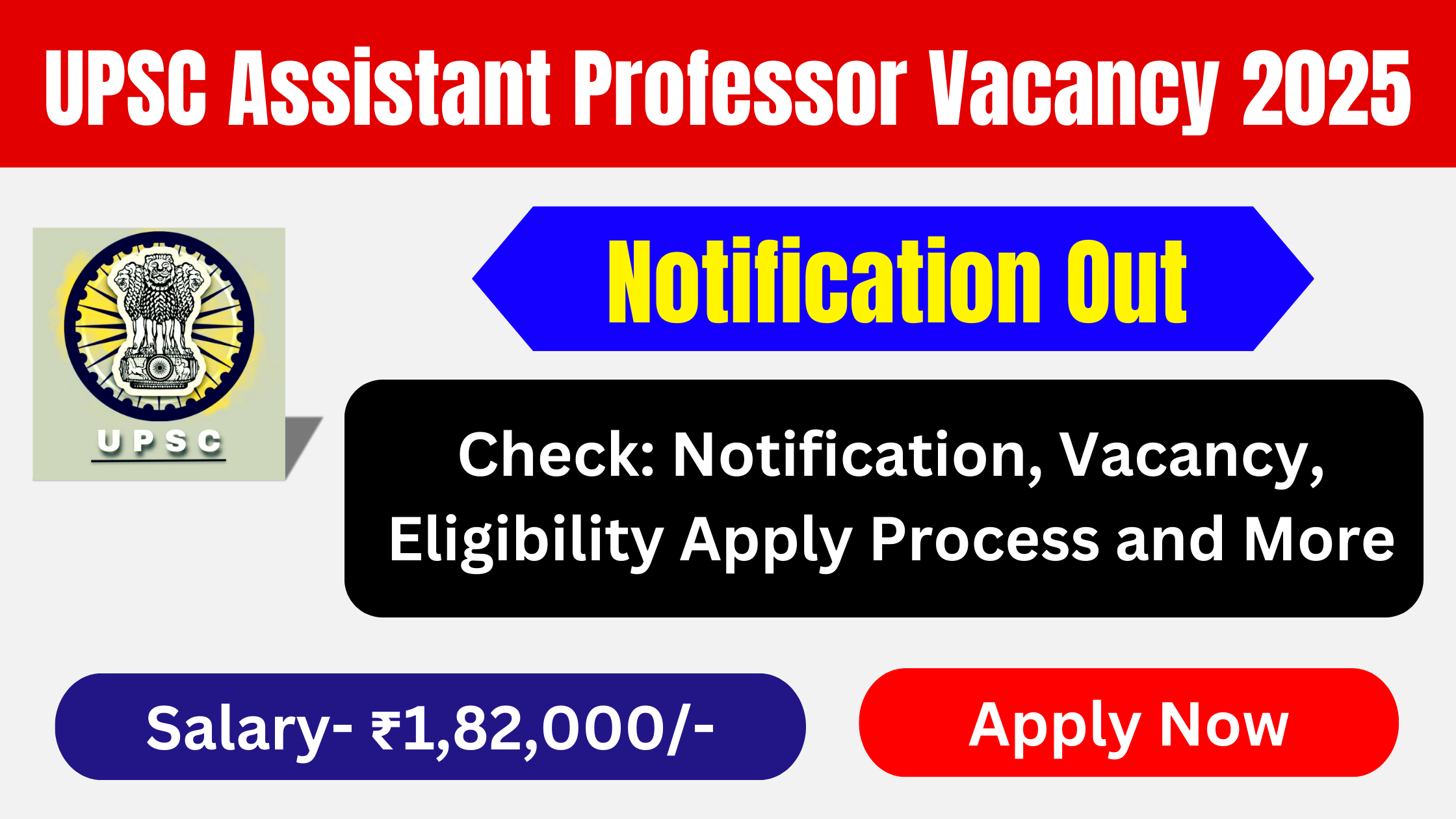UPSC Assistant Professor Vacancy 2025 Notification Out, Check Vacancy, Eligibility, Apply Process and Salary#UPSC Assistant Professor Recruitment 2025# UPSC Assistant Professor ORA Recruitment 2025# UPSC Assistant Professor Vacancy 2025