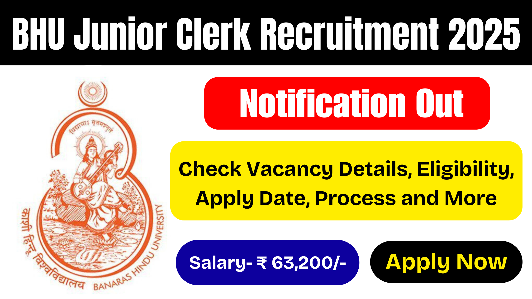 BHU Junior Clerk Recruitment 2025# Check Vacancy Details, Eligibility, Apply Date, Process and Salary# BHU Junior Clerk Group C Recruitment 2025# BHU Junior Clerk Vacancy 2025# BHU Junior Recruitment 2025# BHU Recruitment 2025 Notification